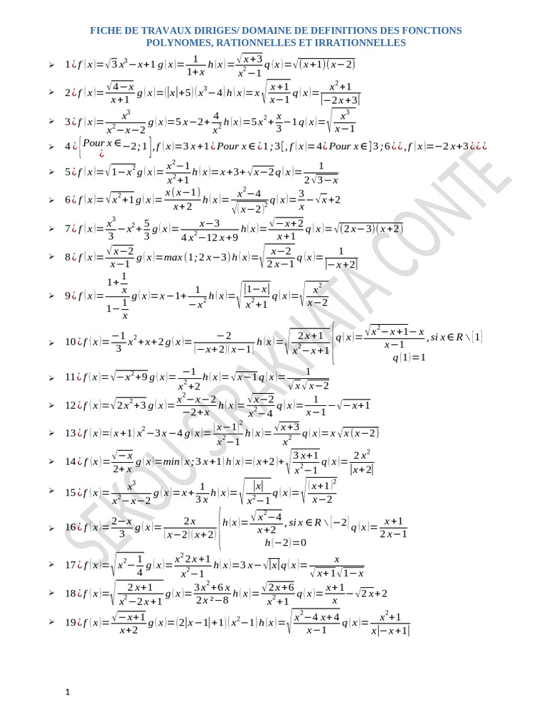 TD11eme DF | PDF