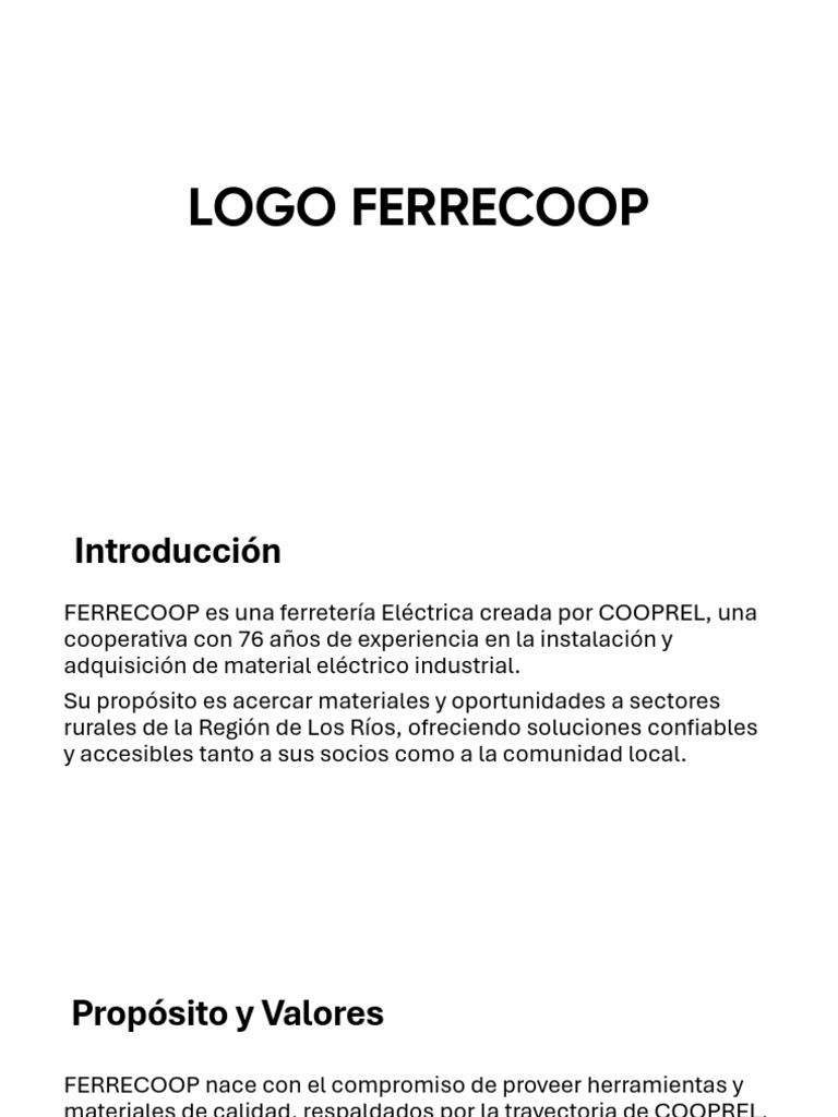 Presentación Logo FERRECOOP | PDF | Marca | Economias