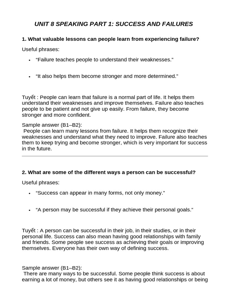 Unit 8 Speaking Part 1 | PDF | Psychological Resilience | Creativity