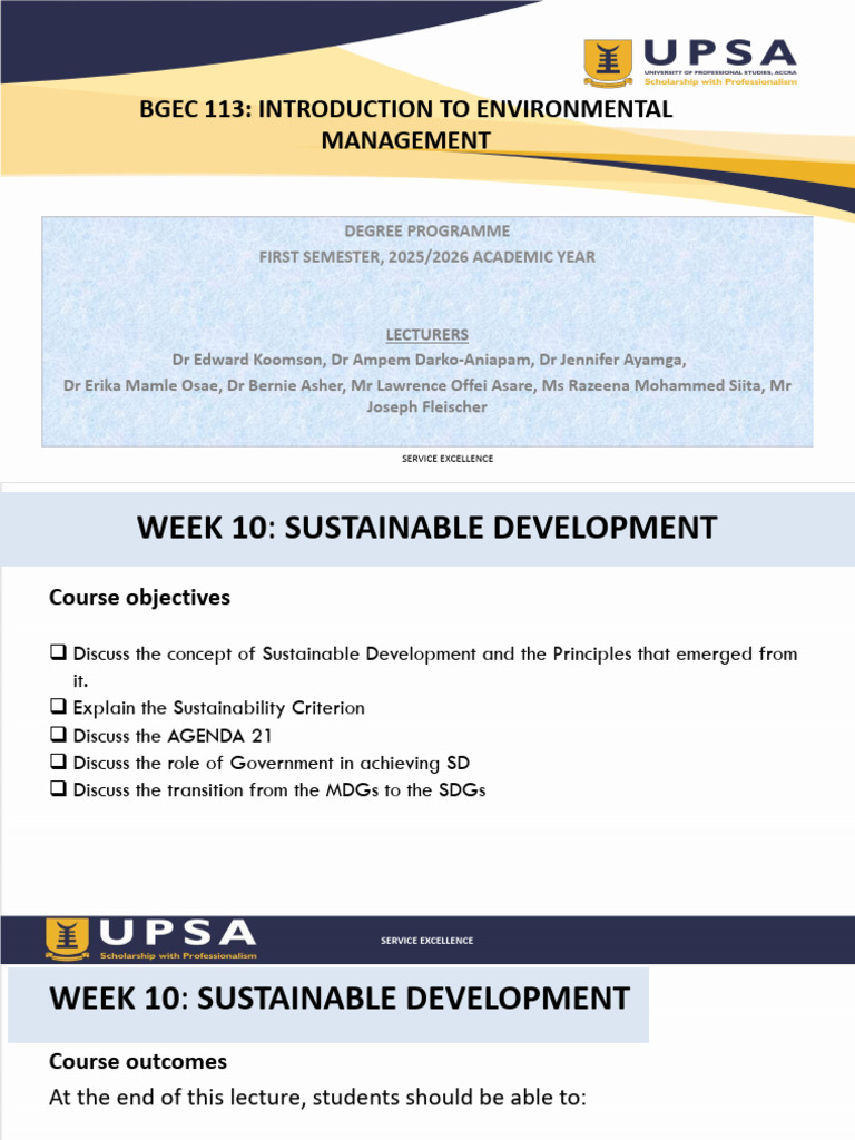 WEEK 10 - Sustainable Development SDGs | PDF | Sustainability ...
