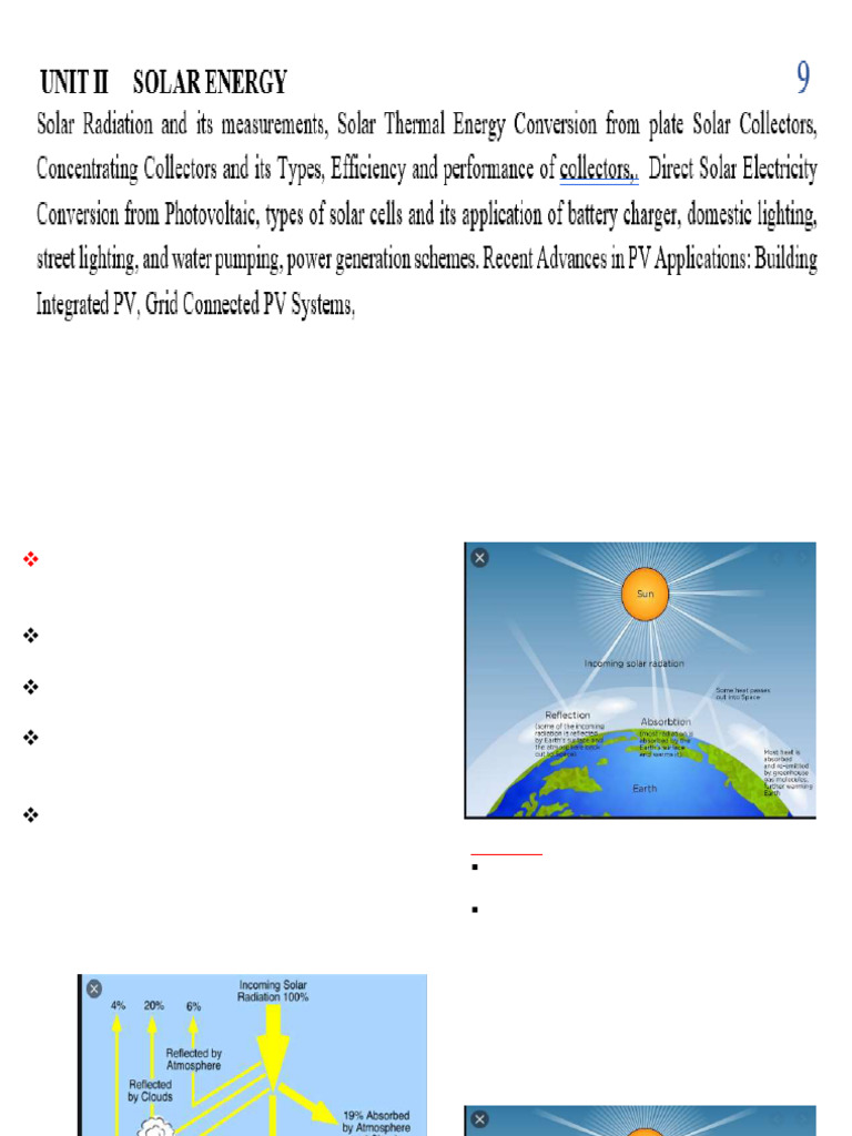 UNIT 2. 1 Solar Radiation and Its Measurements | PDF