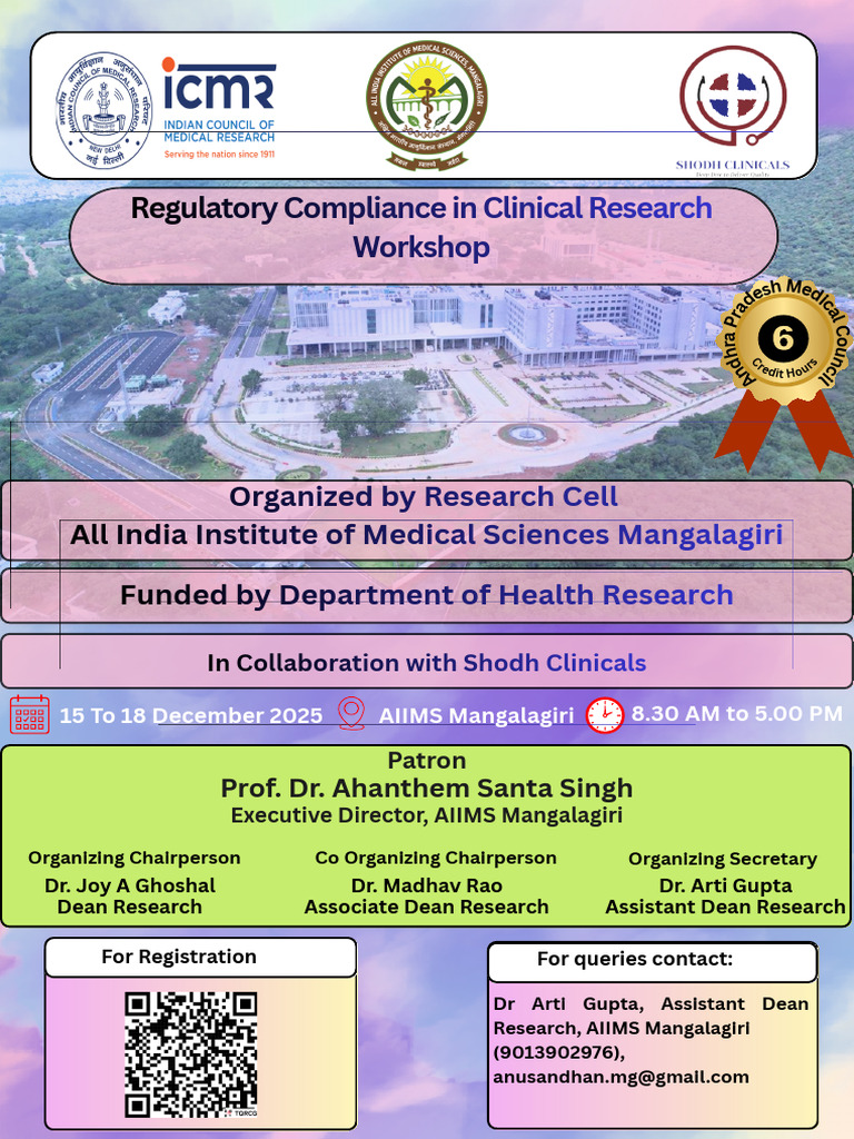 6.) RCCR Workshop - AIIMS Mangalagiri (2025) | PDF | Clinical Trial ...