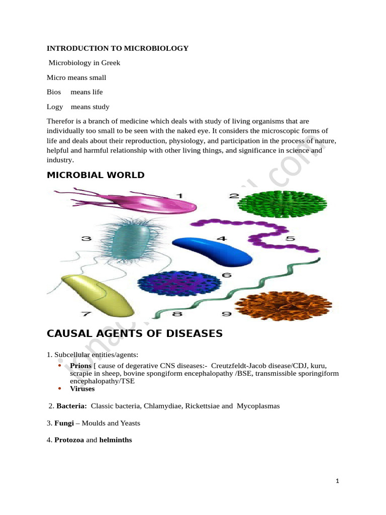 Introduction To Microbiology | PDF | Staining | Bacteria
