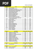 Pricelist As of 19 July 2012