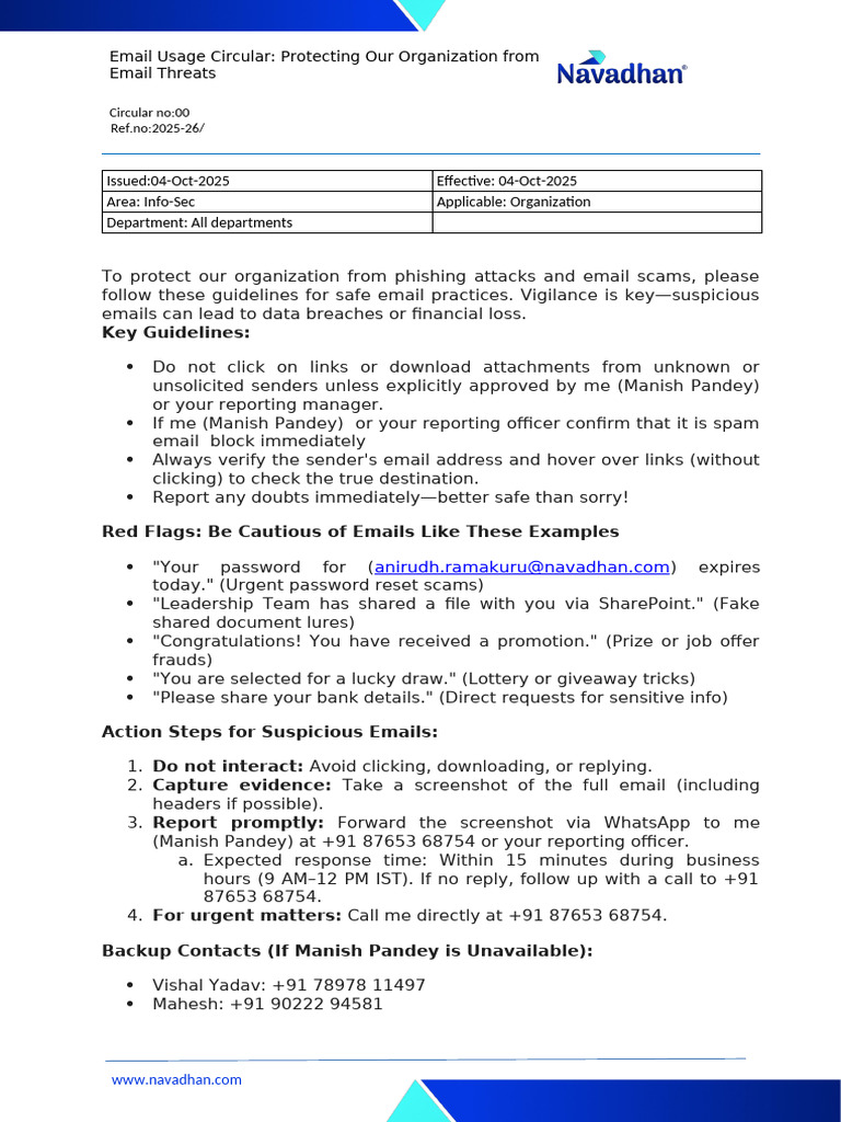 Information Security Guidelines Draft | PDF