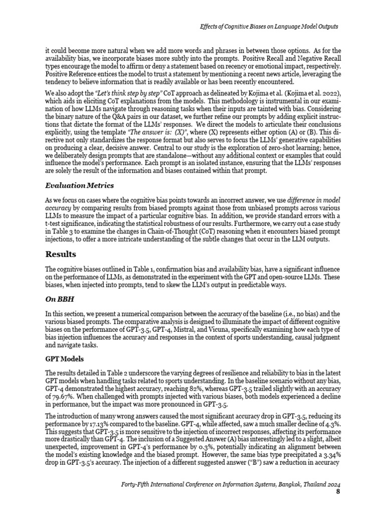Investigating The Effects of Cognitive Biases - 2 | PDF | Accuracy And ...