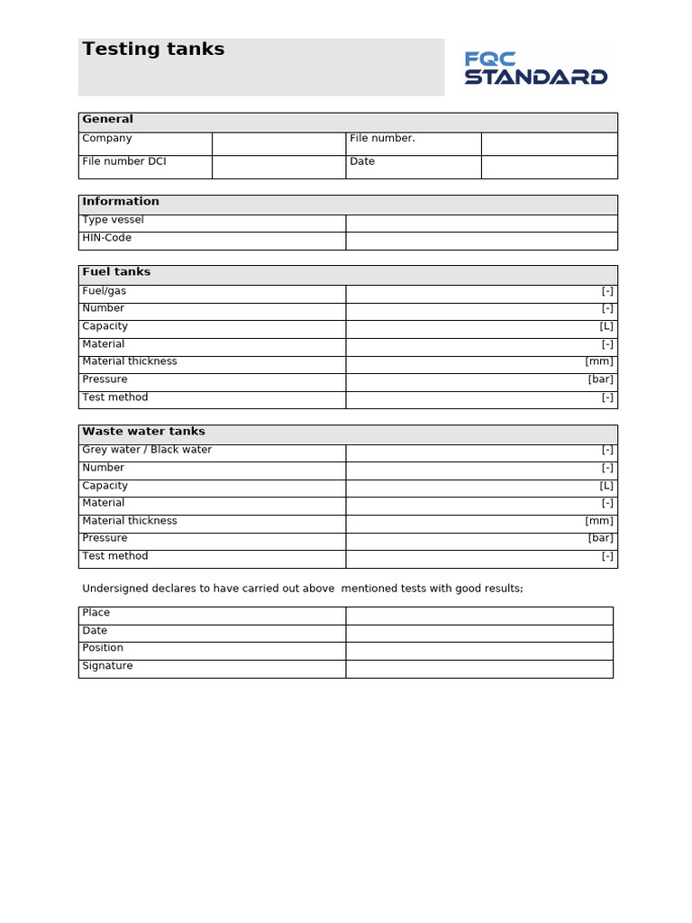 Testing Tanks | PDF