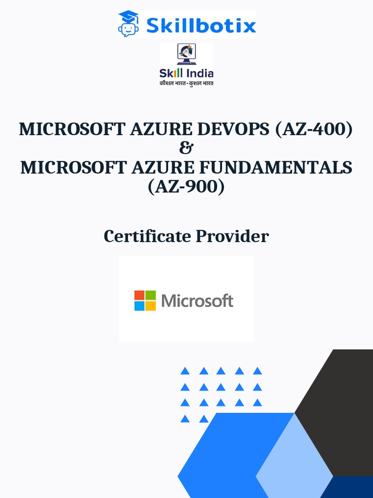 Azure Devops (Az-400) Program & Microsoft Azure Fundamentals (Az-900 ...