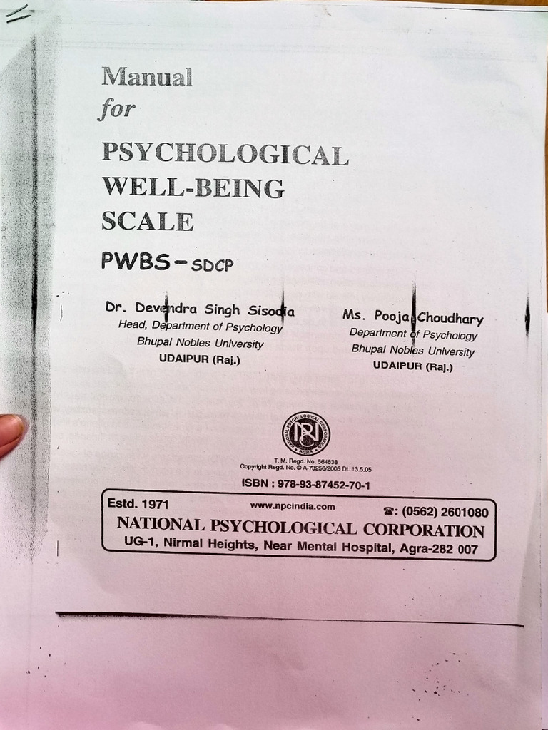 Manual - Stats Practical | PDF | Well Being | Validity (Statistics)