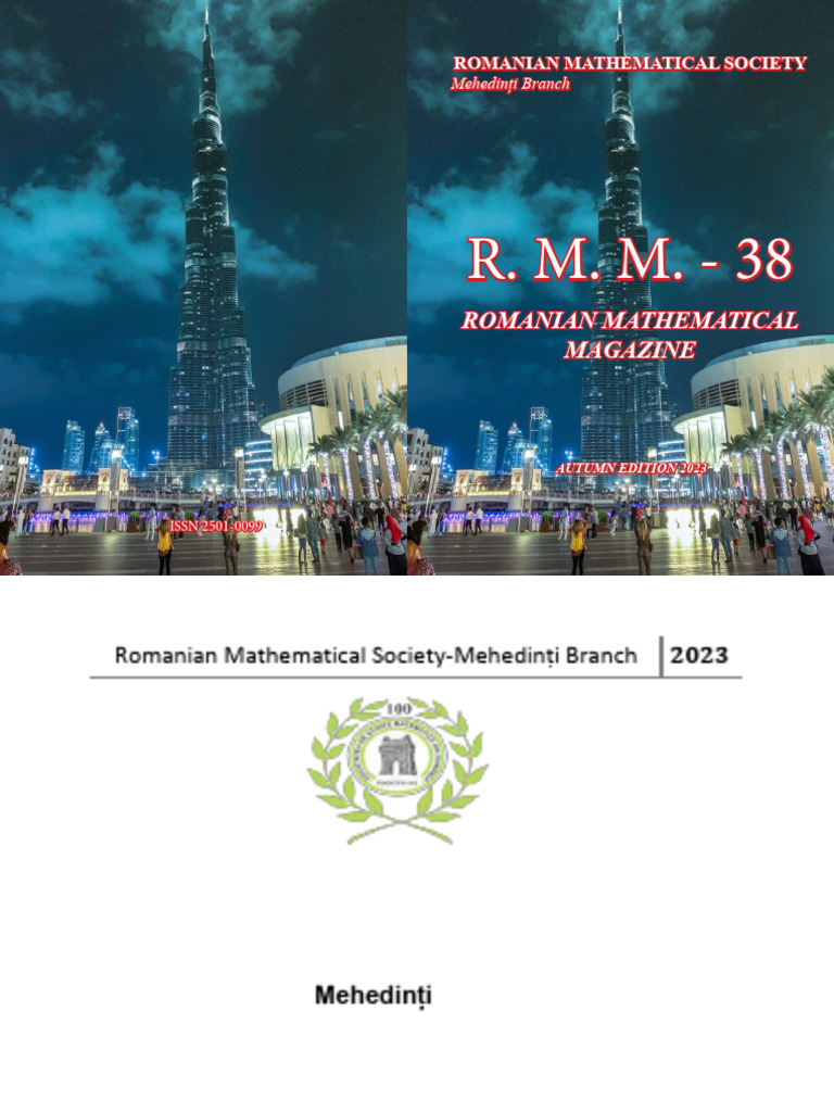 Romanian Mathematical Magazine 38 Compressed | PDF | Inequality ...