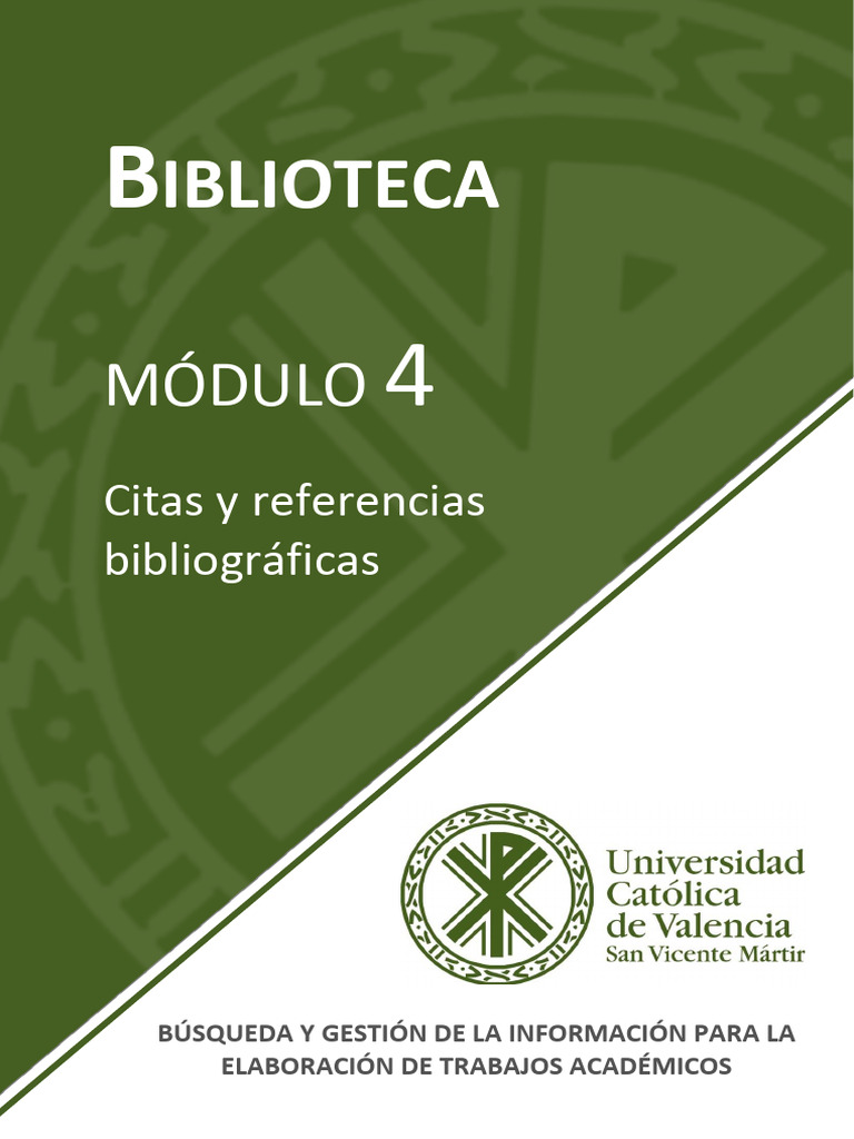 Teoría Módulo 4 | PDF | Citación | Estilo apa