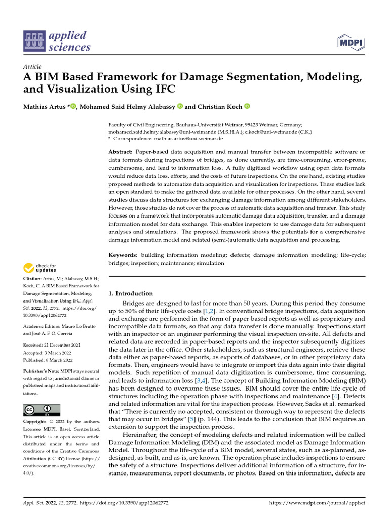 (D4) A BIM Based Framework For Damage Segmentation, Modeling | PDF ...