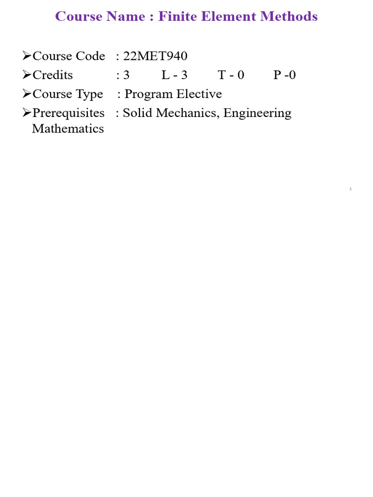 Introduction To FEM | PDF | Finite Element Method | Numerical Analysis