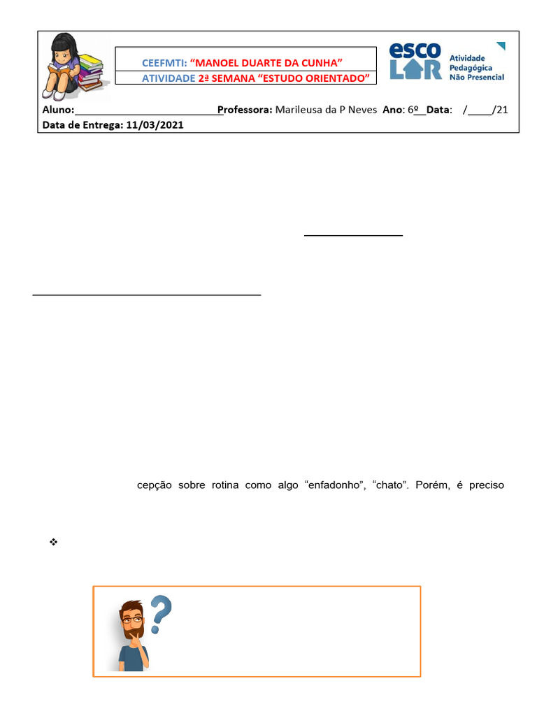 Estudo Orientado 2 Atividade | PDF | Aprendizado