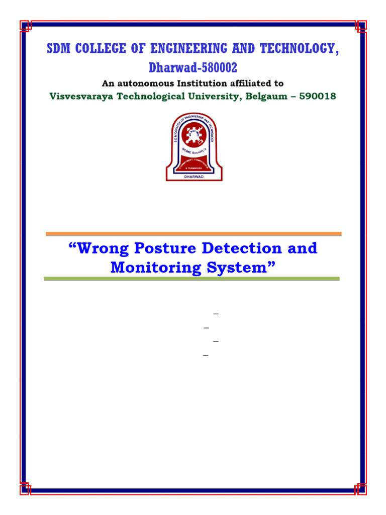 Wrong Posture Detection | PDF | Wearable Technology | Arduino