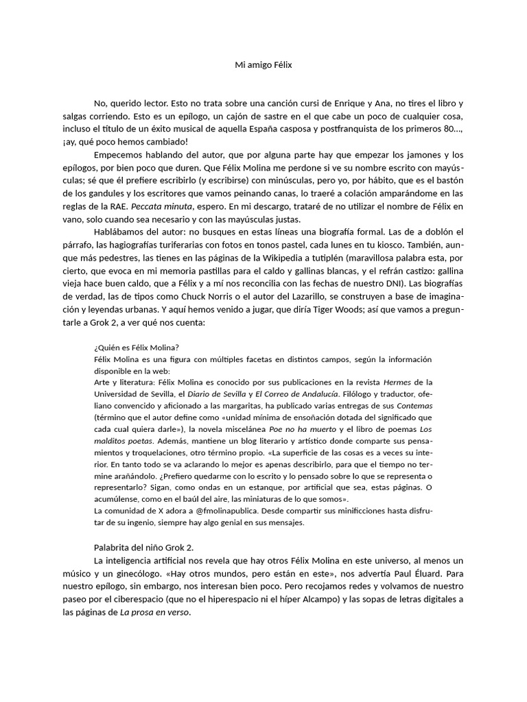15 - Mi Amigo Félix | PDF
