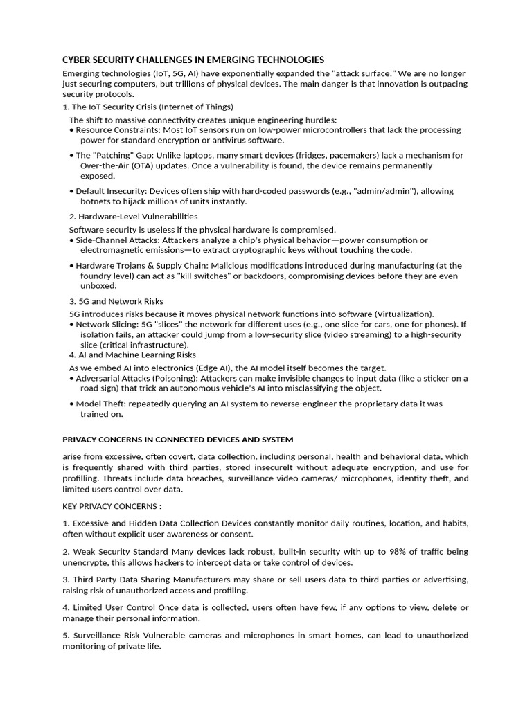 Security and Privacy Issues in Emerging Electronics Technologies | PDF ...
