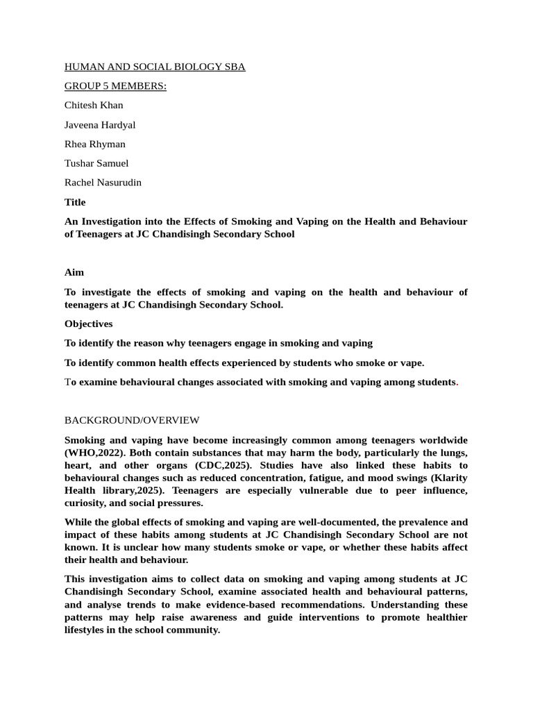 Group 5 HSB Sba | PDF