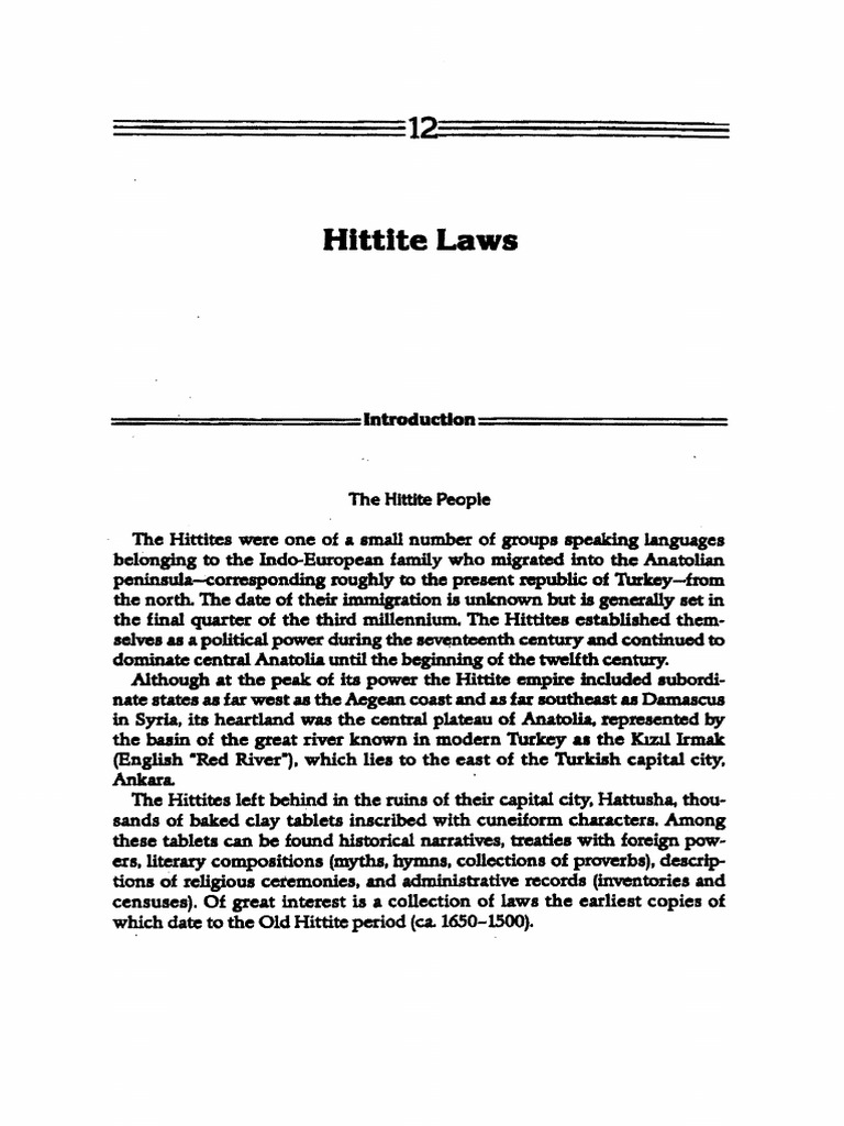 Code of Nesilim - Hittite Laws | PDF | Sheep | Livestock
