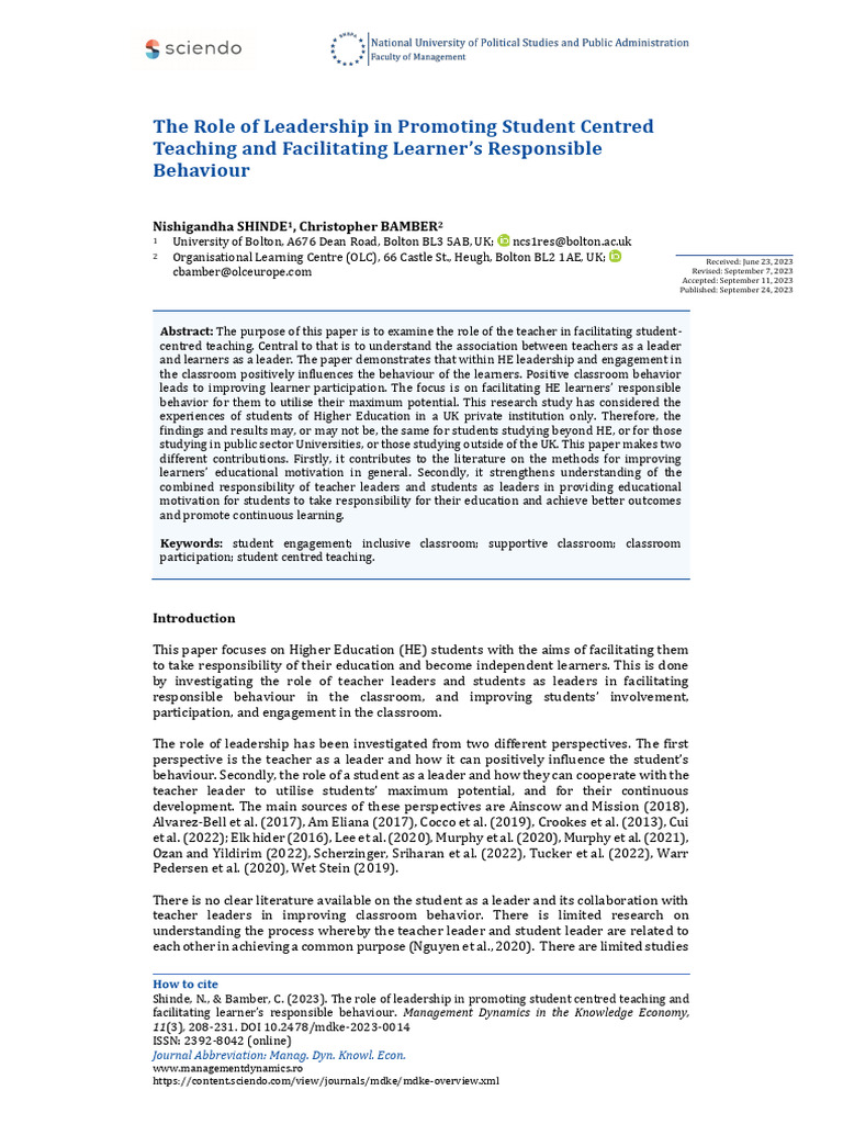 10.2478 - Mdke 2023 0014 | PDF | Educational Assessment | Learning