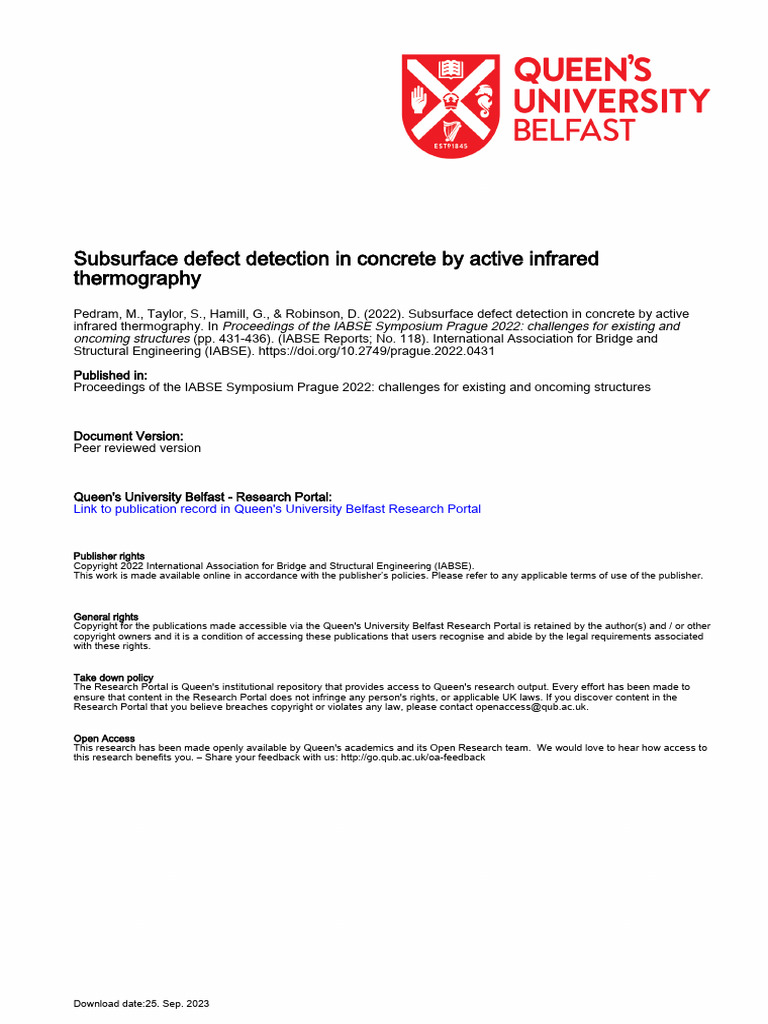 Subsurface Defect Detection in Concretes by Active Infrared 2qboxlqd ...