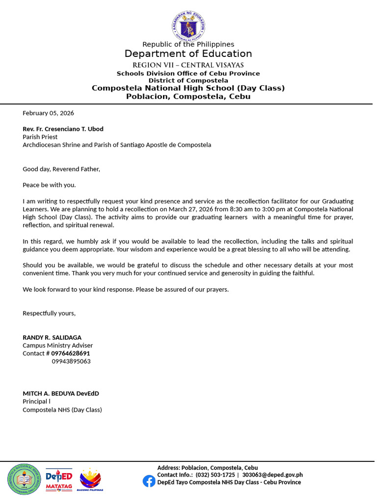Request Letter For Recollection | PDF