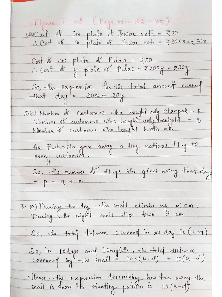Expression Using Letter - Numbers | PDF
