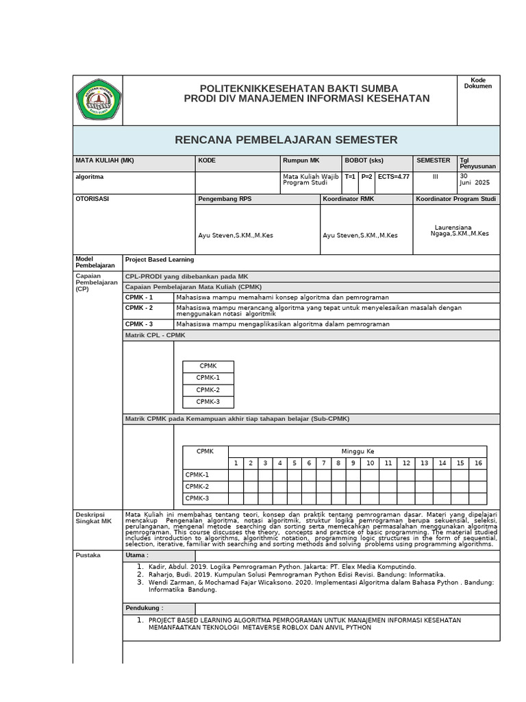 RPS Algoritma Pemograman | PDF