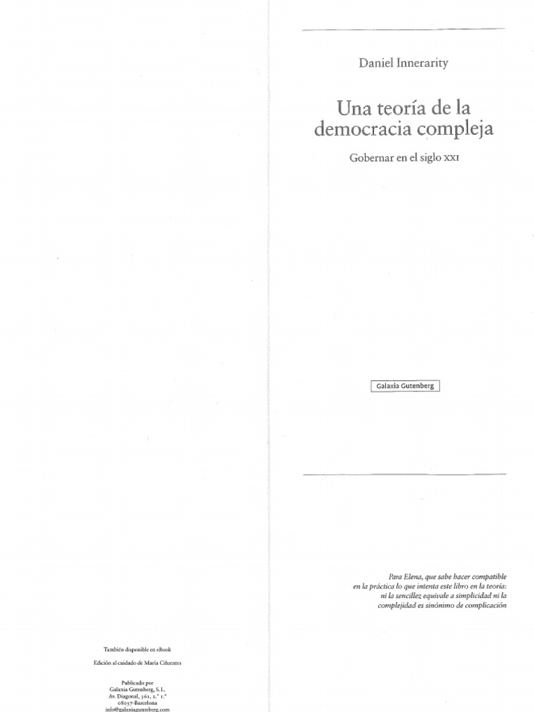 Una Teoria de La Democracia Compleja | PDF