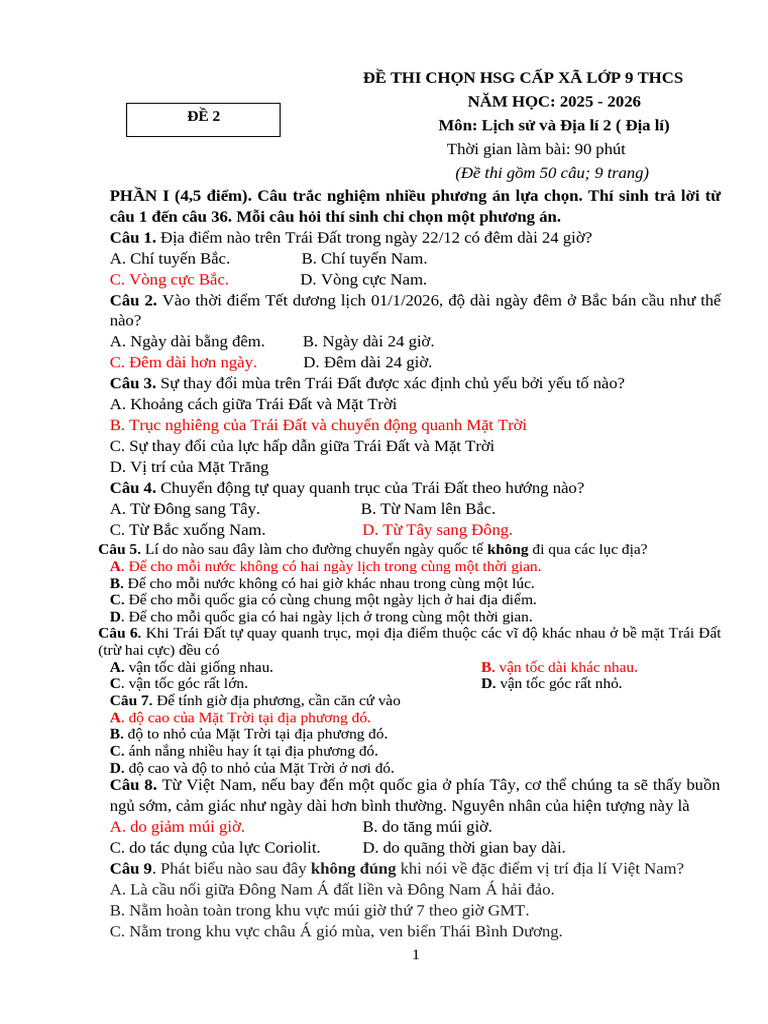 ĐỀ HSG 2 | PDF