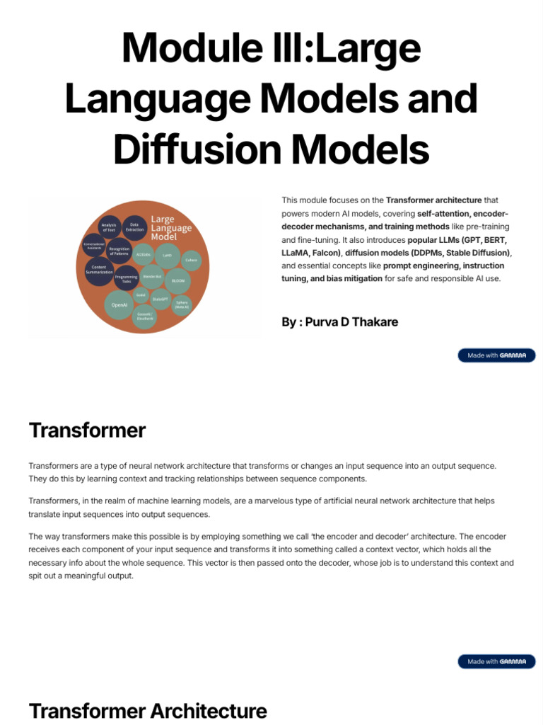Large Language Model and Diffusion Model | PDF | Computational ...