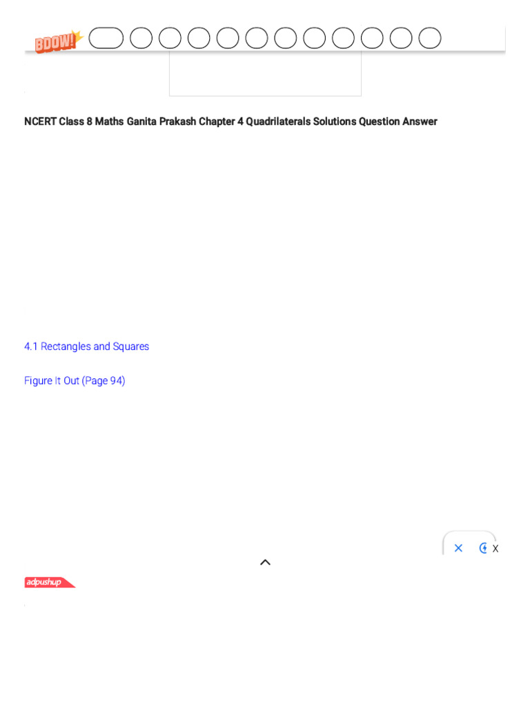 Quadrilaterals Class 8 Solutions Ganita Prakash Maths Chapter 4 - Learn ...