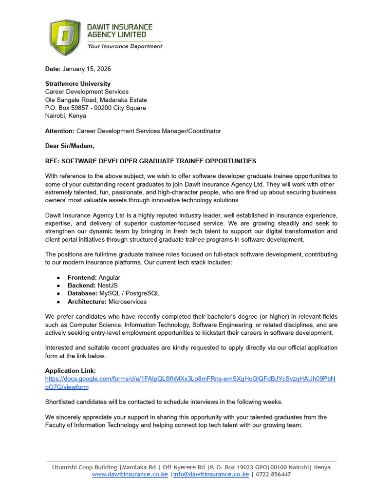 Dawit Software Graduate Trainee | PDF