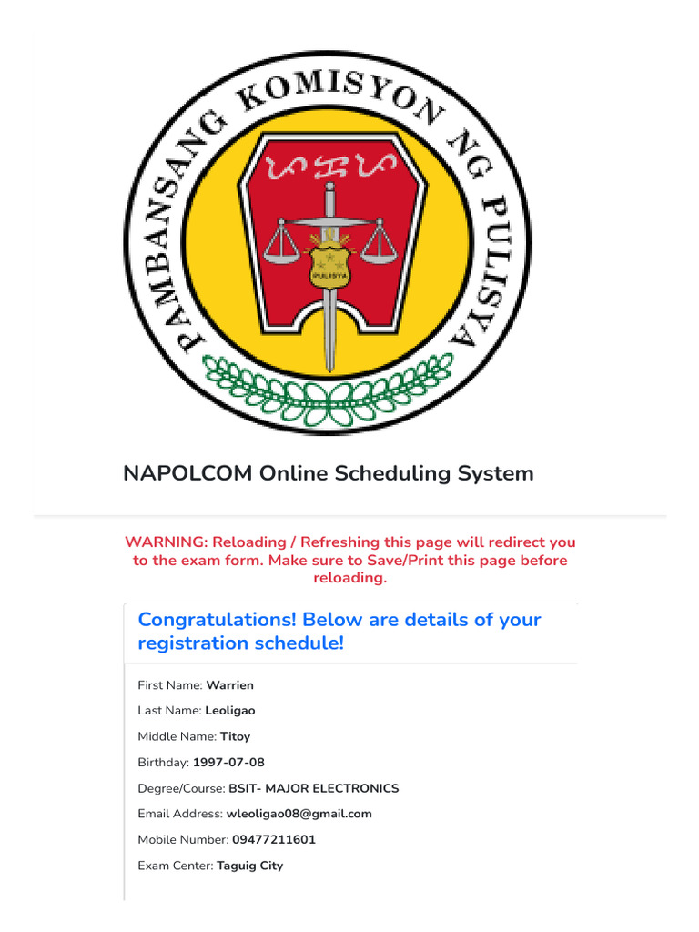 PNP Napolcom Exam App | PDF