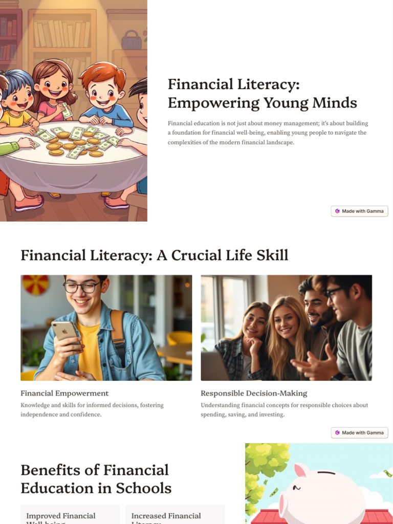 Financial Literacy Empowering Young Minds | PDF | Financial Literacy ...