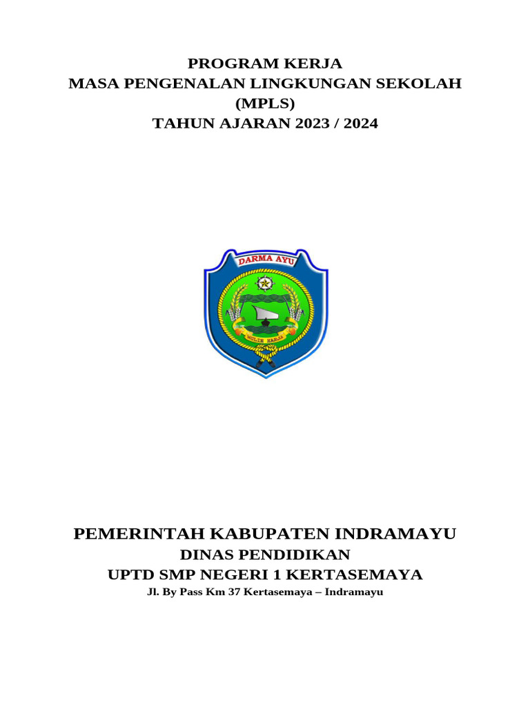 Program Kerja Mpls 2023.2024 | PDF