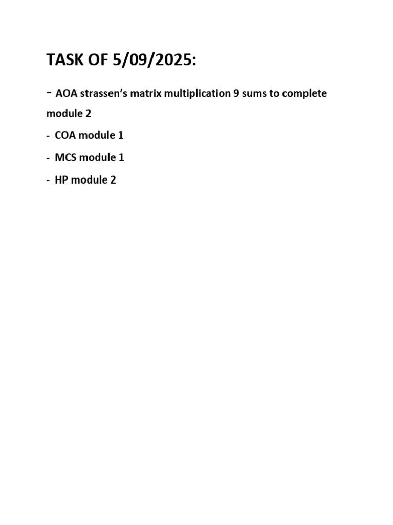 Task of The Day | PDF