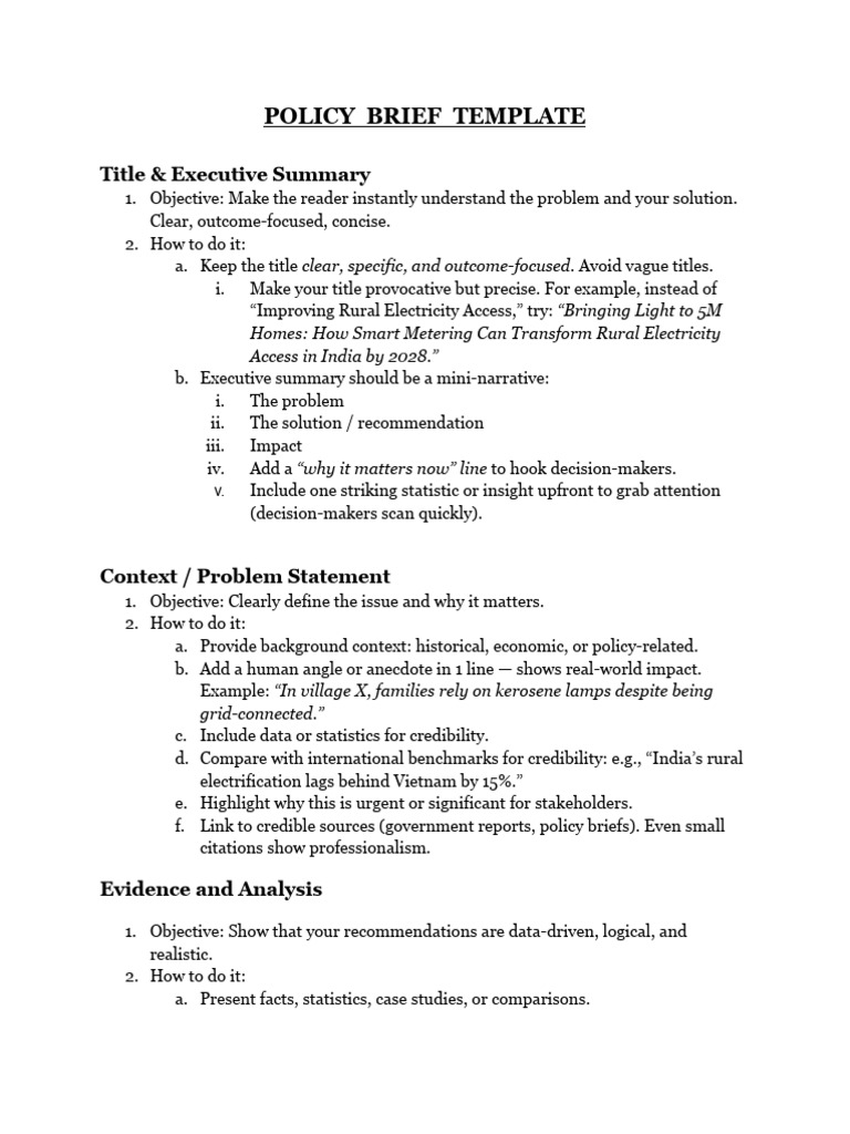 Policy Brief Template-1 | PDF | Policy | Economies