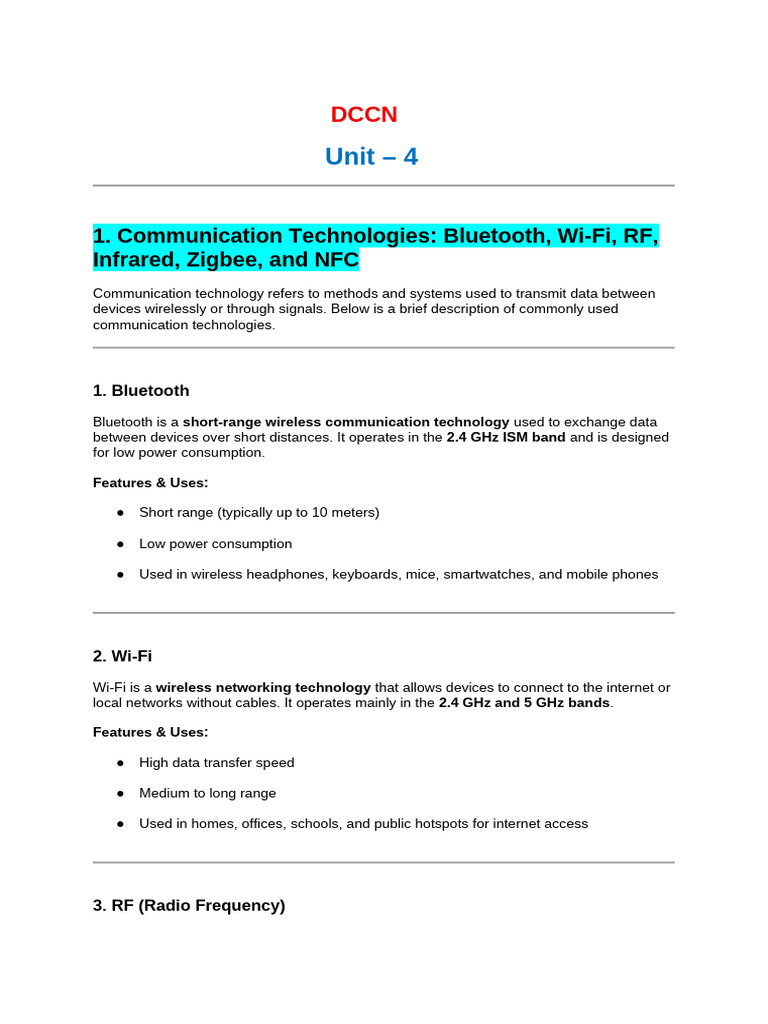 DCCN Unit 4 | PDF | Cellular Network | Ethernet