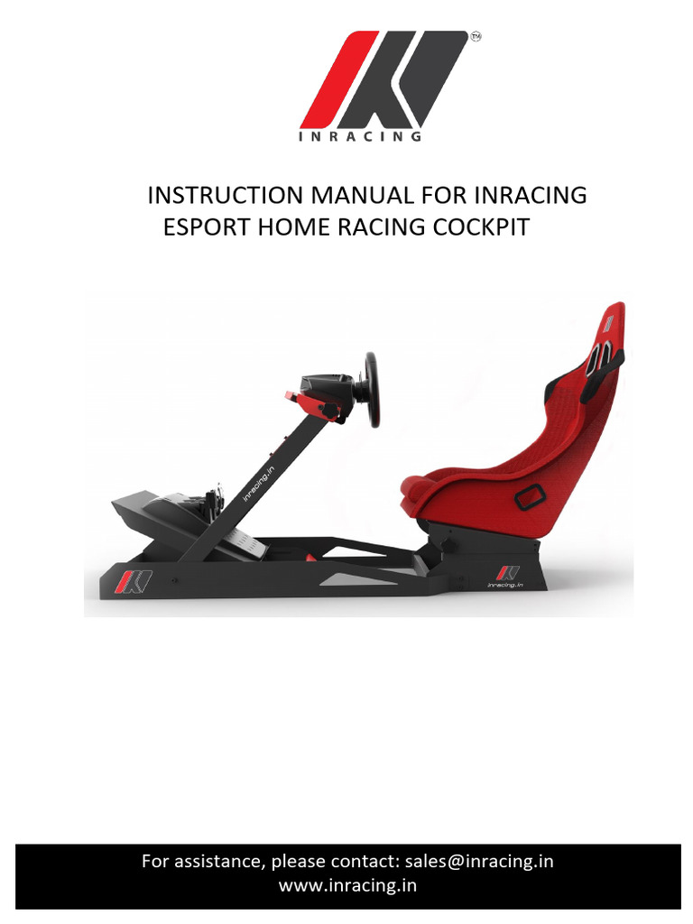 Instruction Manual For Inracing Esport Home Racing Cockpit | PDF ...