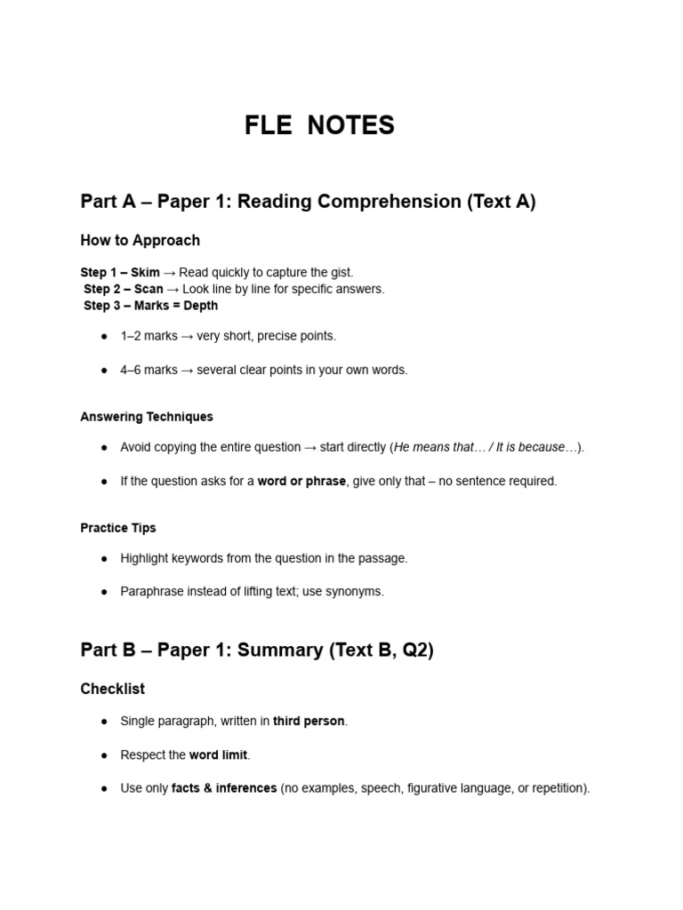 Fle Notes | PDF | Semantics | Language Mechanics