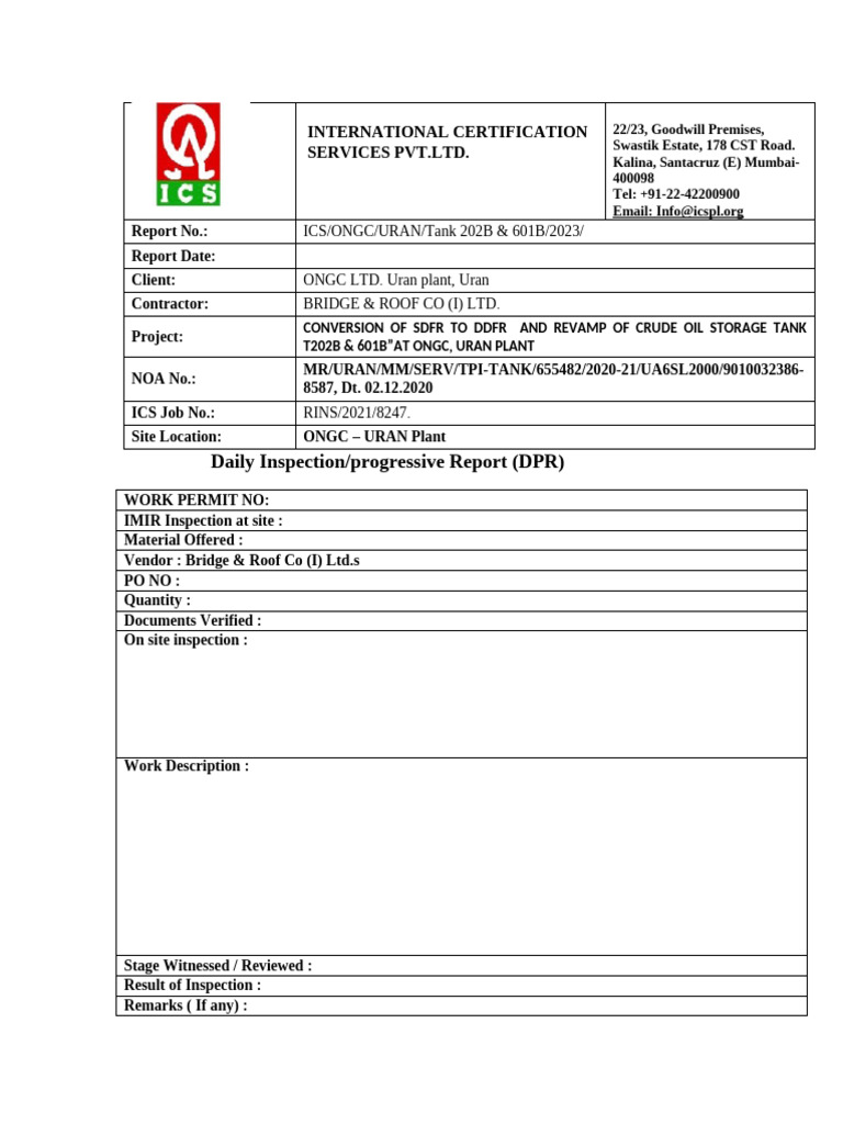 DPR Site Format Sample1 | PDF
