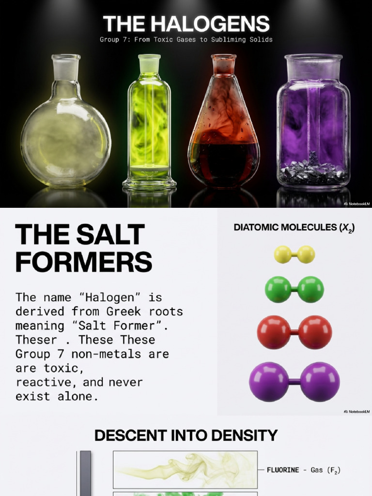 Halogens Group 7 The Salt Formers | PDF