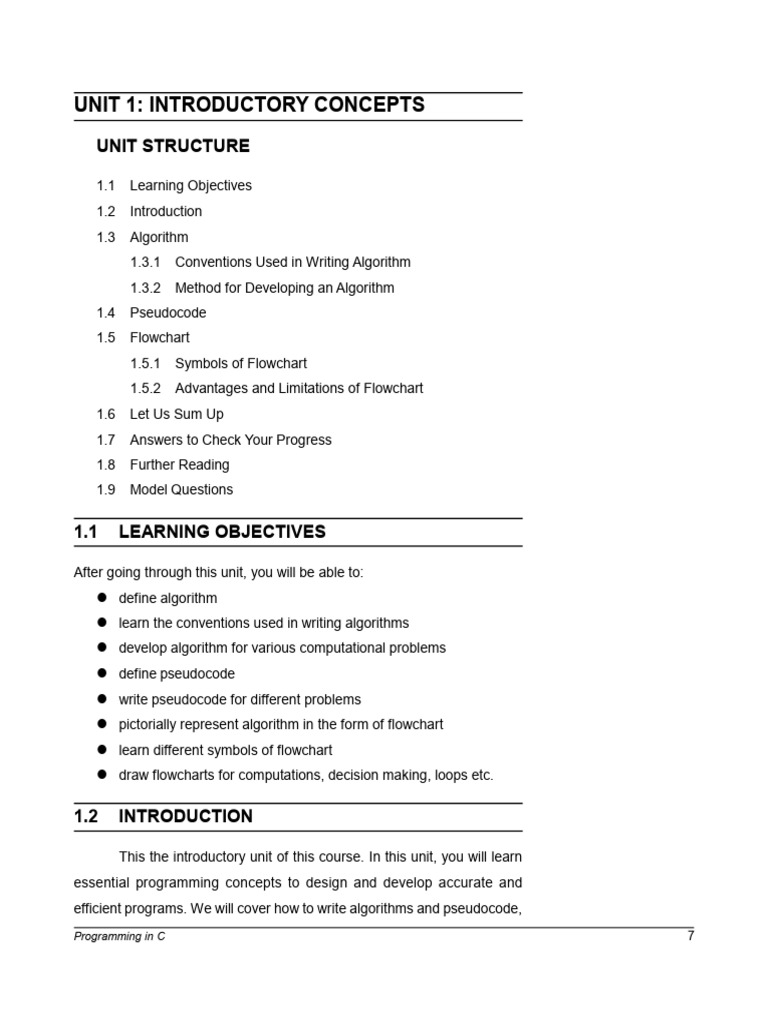 Unit 1: Introductory Concepts | PDF | Data Type | Integer (Computer ...