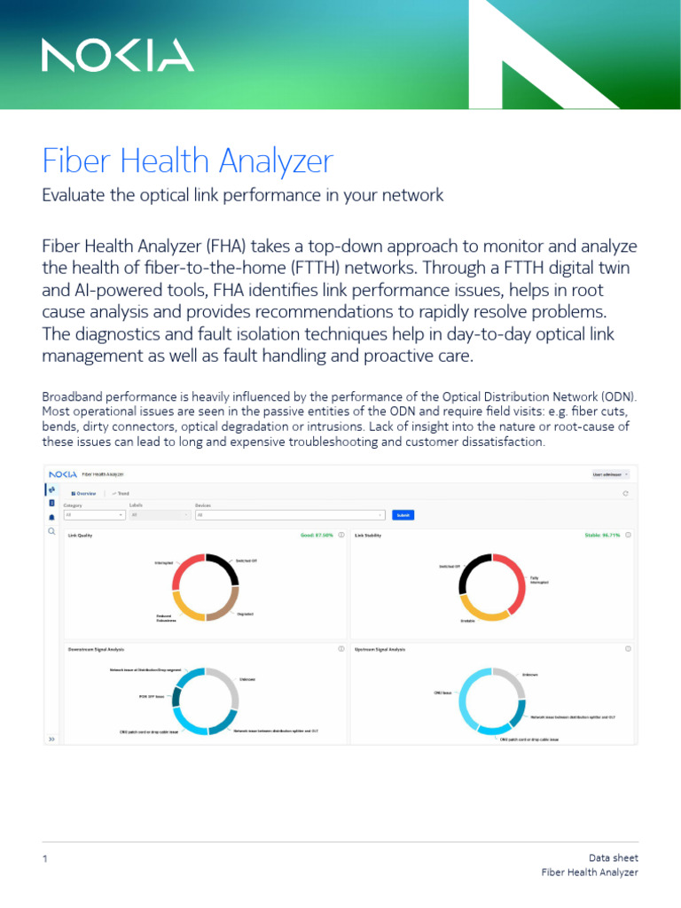 Nokia Fiber Health Analyzer | PDF | Fiber To The X | Computing