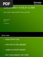 Concurrency in Delay Claims
