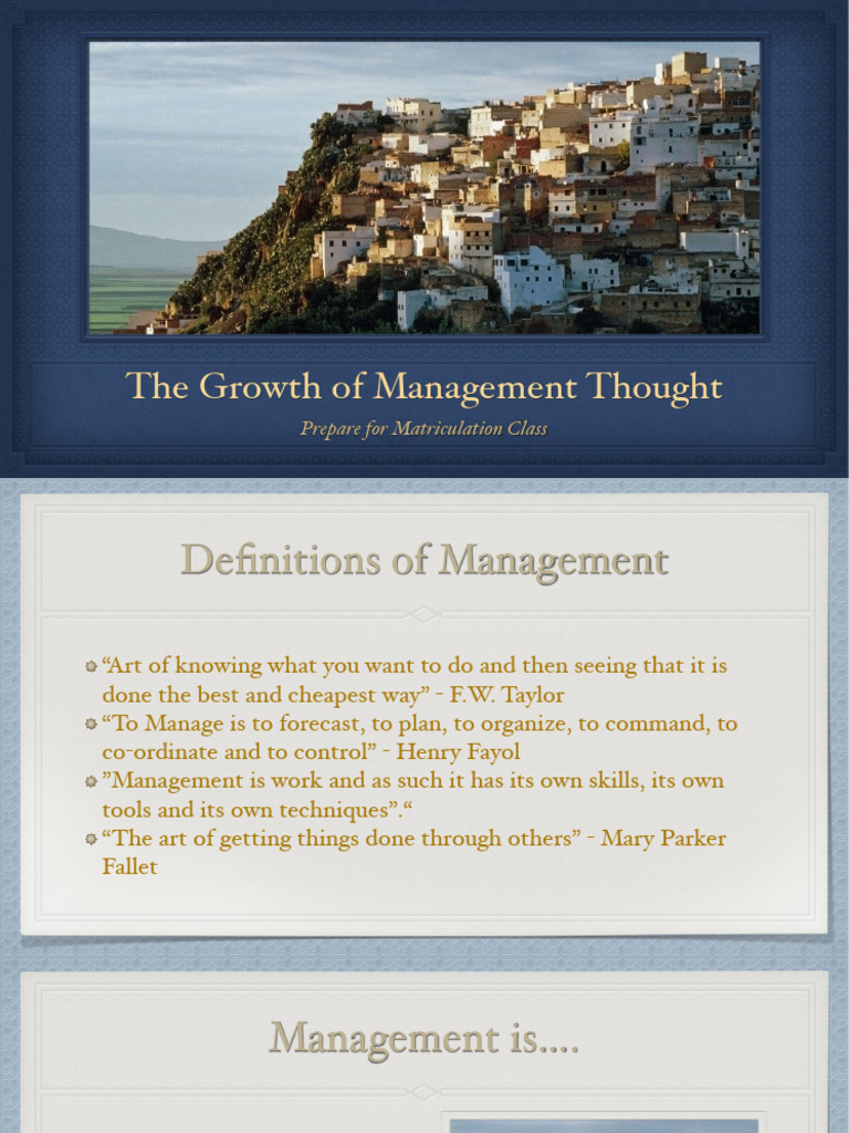 The Growth of Management Though | PDF | Leadership | Business