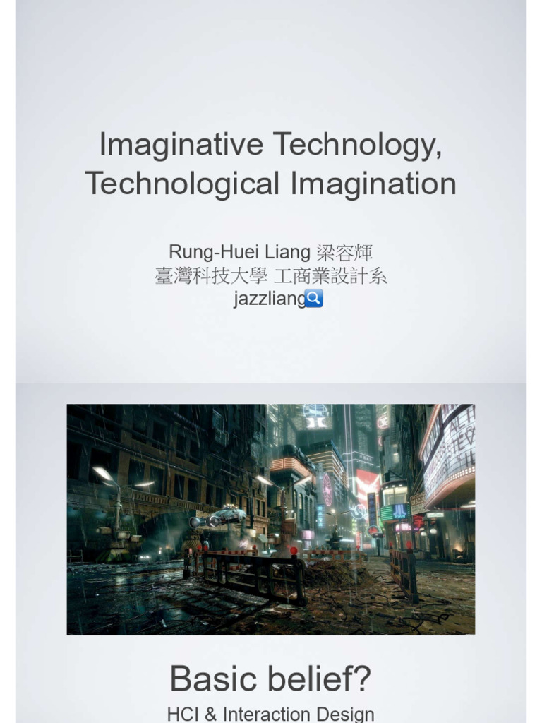 Imaginative Technology Technological Imagination | PDF | Human–Computer ...