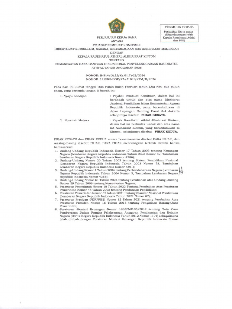 Pks 1 Bop Ra 2026-Merged | PDF