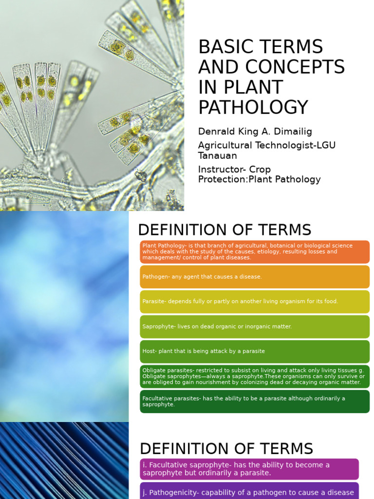 Terms and Concept in Plant Pathology | PDF | Parasitism | Plant Pathology